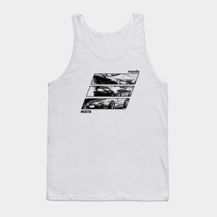 Mazda Miata MX-5 NC Black 'N White Archive 2 Tank Top